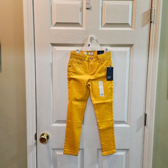 ** HOST PICK ** - Girl's Crown & Ivy Yellow Gold Pants - Size 8 - Picture 13 of 14